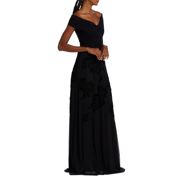 Chiara Boni La Petite Robe
Destiny Velvet Floral Tulle Gown - Picture 3 of 7